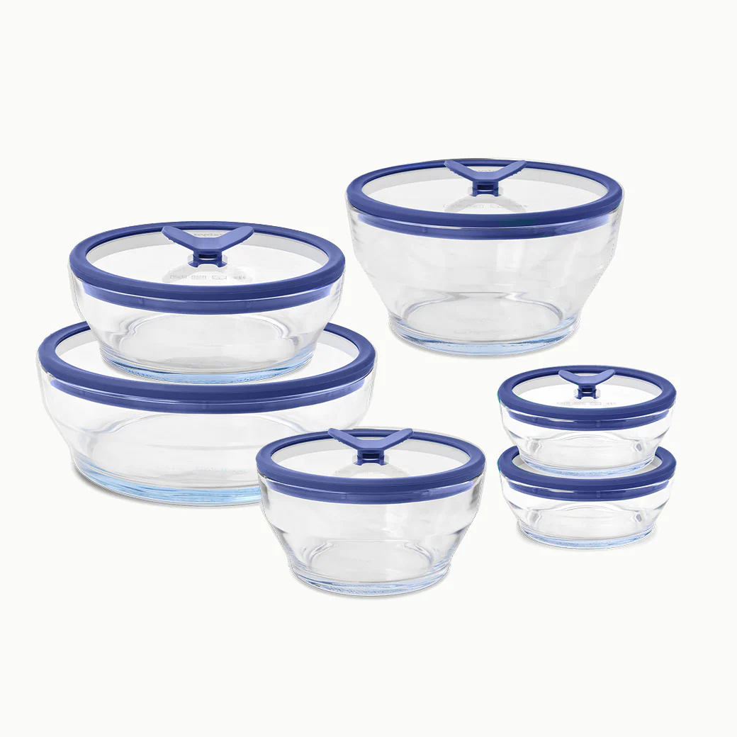12-Piece Glass Round Dish Set - Image 5