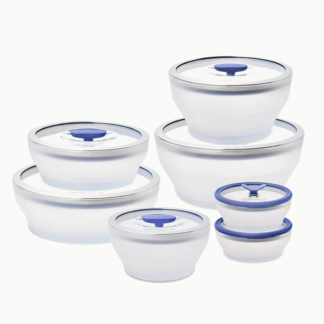 14-Piece Glass Round Dish Set - Image 3