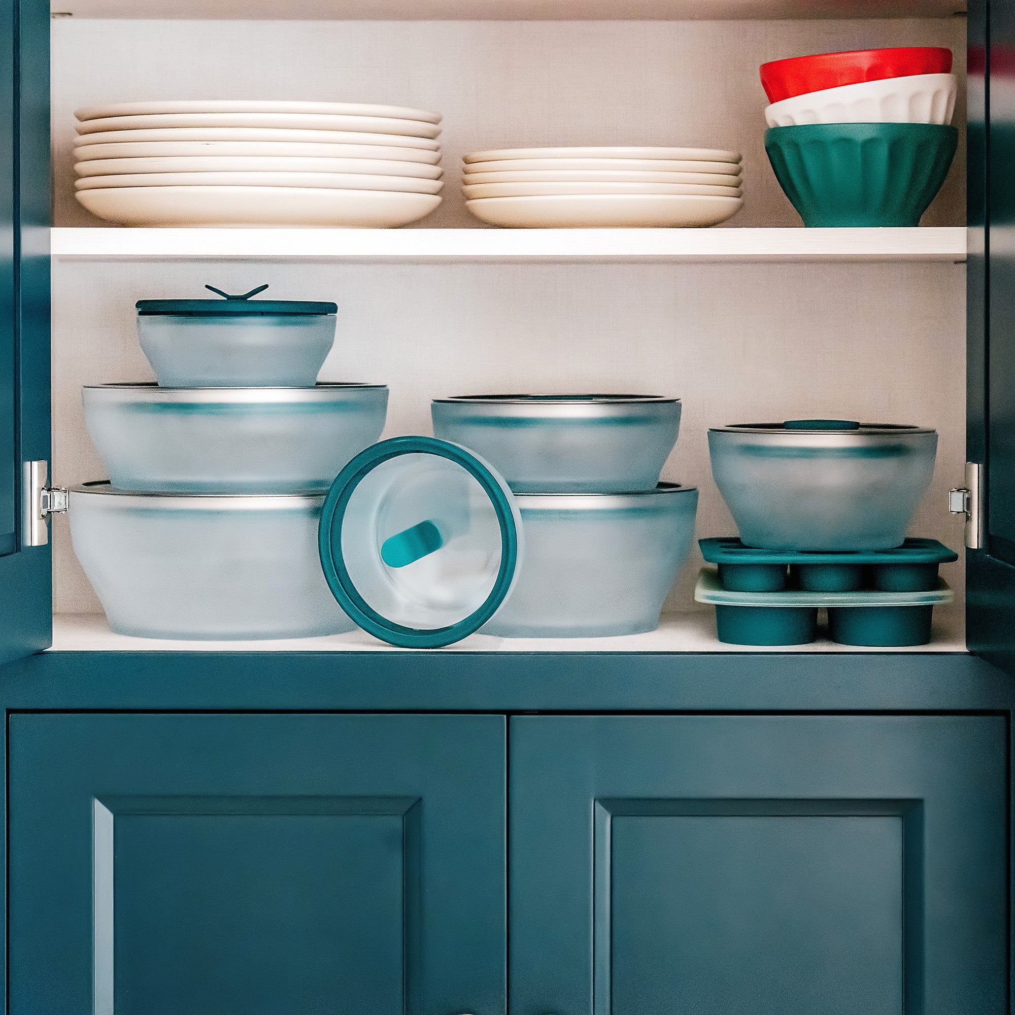 14-Piece Glass Round Dish Set - Image 8