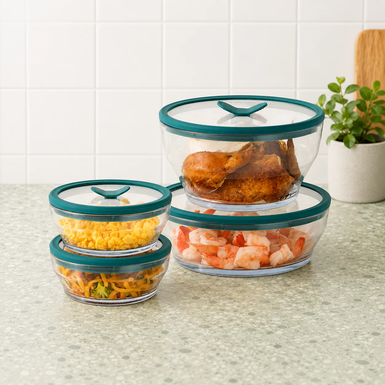 8-Piece Glass Round Dish Starter Set - Image 6